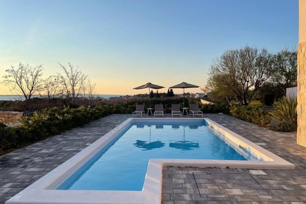 Villa Katarina - Grosser Pool Beheizt - Meerblick Vrsi Exteriör bild
