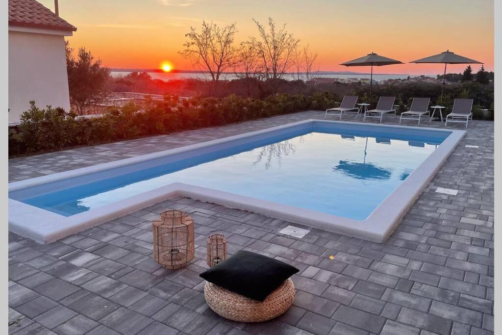 Villa Katarina - Grosser Pool Beheizt - Meerblick Vrsi Exteriör bild
