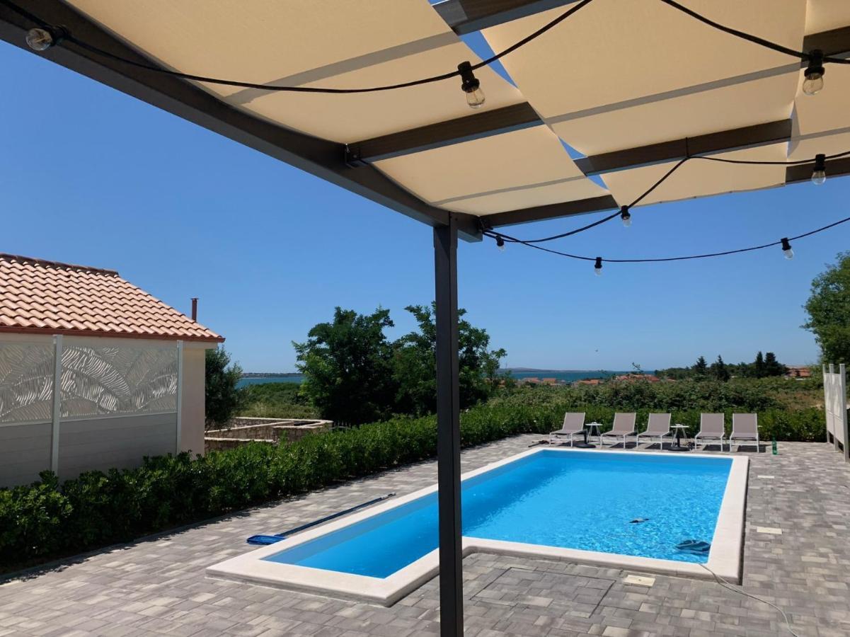 Villa Katarina - Grosser Pool Beheizt - Meerblick Vrsi Exteriör bild